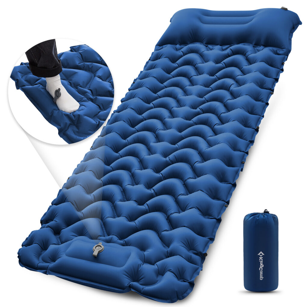 KingCamp Ultralight Self-Inflating Sleeping Pad w/Pillow & Pump