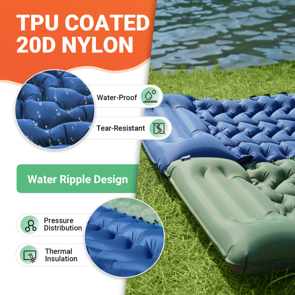 KingCamp Ultralight Self-Inflating Sleeping Pad w/Pillow & Pump - Image 4